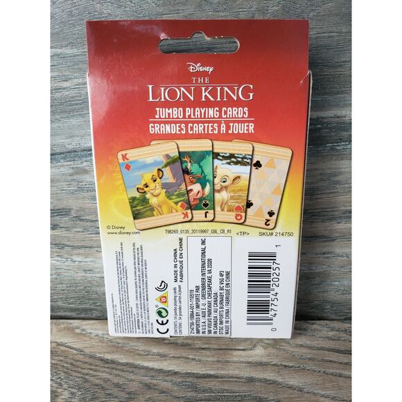 Disney The Lion King Jumbo Playing Cards for Kids - Picture 4 of 5